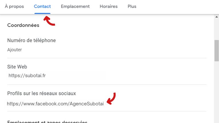 Procédure pour ajouter les profils de réseaux sociaux sur la fiche d'établissement et obtenir des avis Google