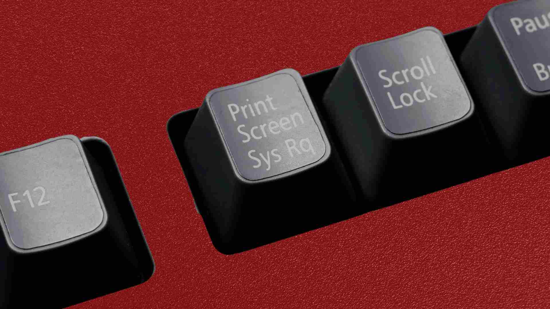 Photo des touches d'écran, dont "Print screen"