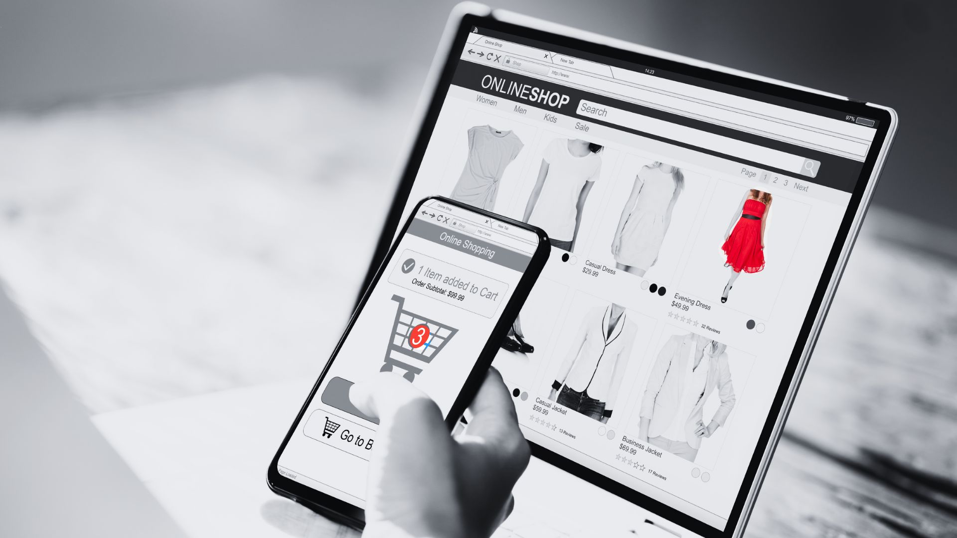 Un consommateur passe commande sur un site de e-commerce grâce à un parcours d'achat fluide